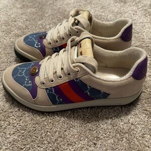 Gucci Beige and Blue Screener Size US 7.5 / 37.5